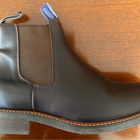 Rhodes Men's Brown Leather Chelsea Boots - Picture 2 of 2